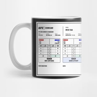 Sean O'Malley vs Petr Yan Scorecard Mug